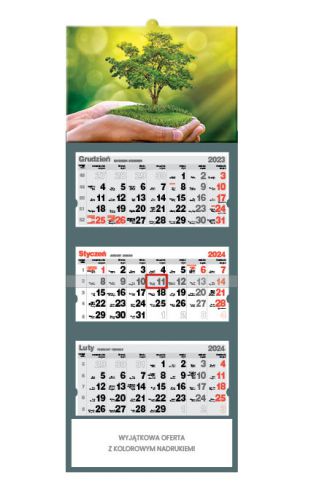 Kalendarz trójdzielny - T67 Eko