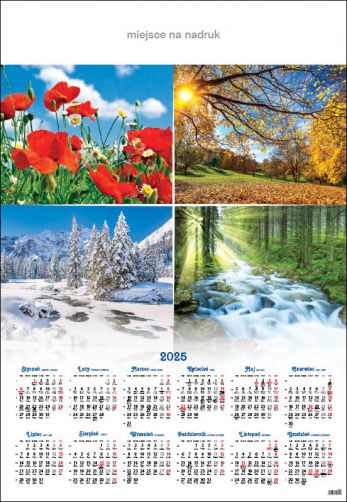 Kalendarz planszowy - B01 Cztery pory roku