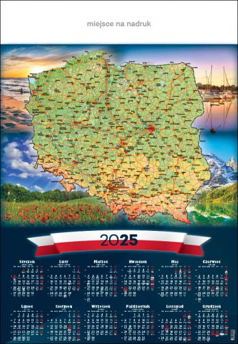 Kalendarz planszowy - B02 Mapa Polski