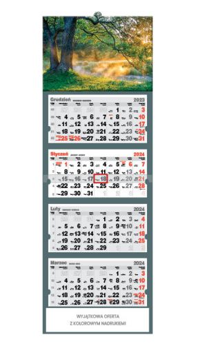 Kalendarz czterodzielny - C44 Poranek