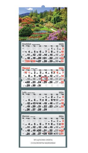 Kalendarz czterodzielny - C45 Ogród
