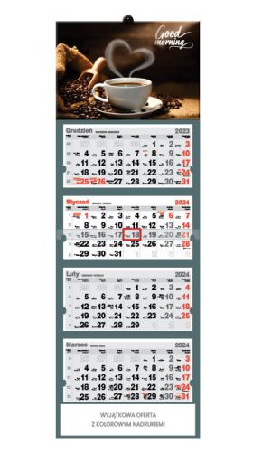 Kalendarz czterodzielny - C60 Kawa
