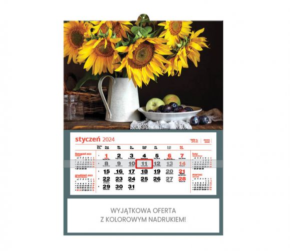 Kalendarze Jednodzielne - JD41 Słoneczniki