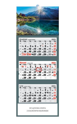 Kalendarz trójdzielny - T42 Morskie Oko
