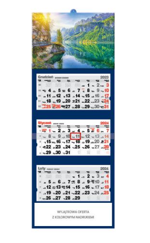 Kalendarz trójdzielny - T61 Poranek w górach