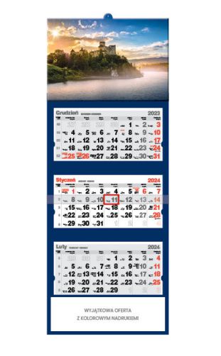 Kalendarz trójdzielny - T64 Zamek w Niedzicy