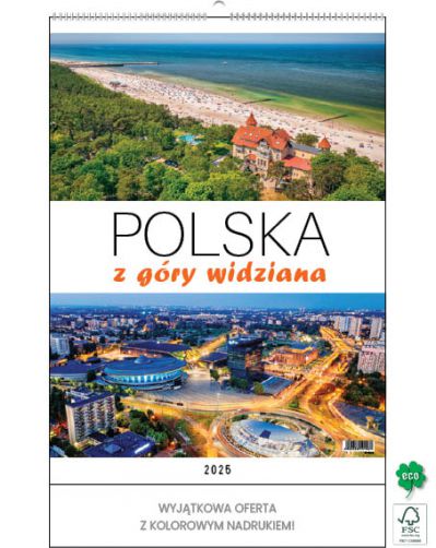 Kalendarz wieloplanszowy - WP126 Polska z góry widziana