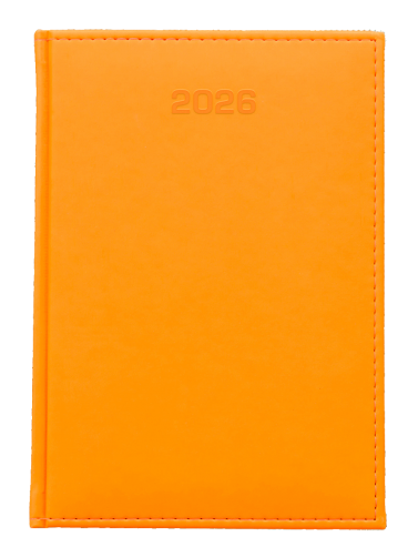 A5 dzienne 360 str. oprawy jednolite - Raso Fluo - Pomarańcz F288