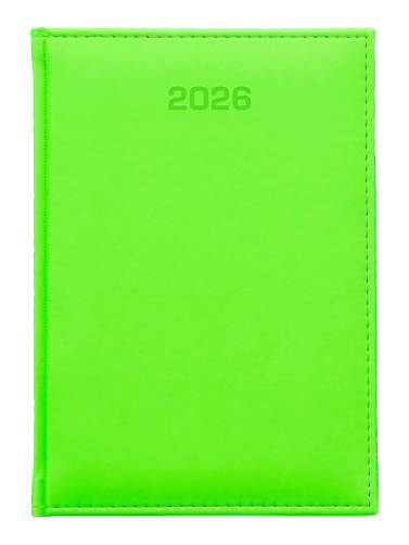A5 dzienne 360 str. oprawy jednolite - Raso Fluo - Zieleń F284