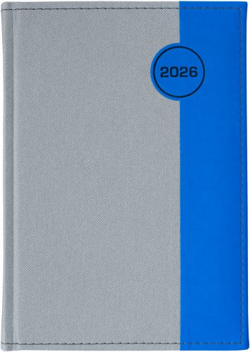 A5 dzienne 360 str. oprawy łączone - Koło - Denim Popielaty E390 + Vellutino Niebieski F961