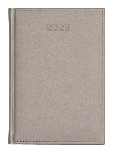 A4 dzienne 360 str. - Velour - Srebrny F494/M