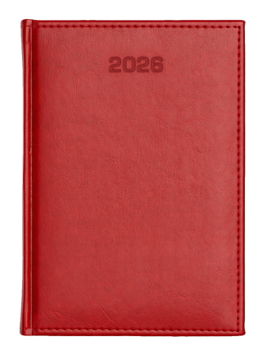 A4 tygodniowe + notes - Nebraska - Czerwień A222