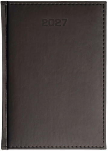 A5 dzienne 360 str. oprawy jednolite - Porcellana - Czarny/Nero