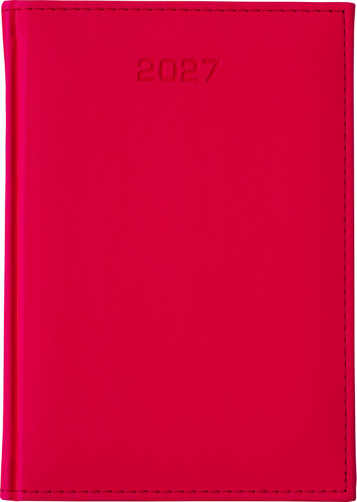 A5 dzienne 360 str. oprawy jednolite - Raso Fluo - Czerwień F285