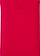 A5 dzienne 360 str. oprawy jednolite - Raso Fluo - Czerwień F285