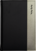 A5 dzienne 360 str. oprawy łączone - Proste pionowe - Czarny/Nero + 4402