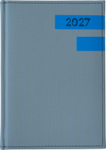 A5 dzienne 360 str. oprawy łączone - Linie poziome - Szary H213 + Jasnoniebieski G393