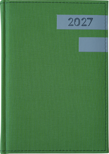 A5 dzienne 360 str. oprawy łączone - Linie poziome - Jasnozielony H214 + Szary B043