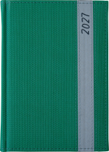 A5 dzienne 360 str. oprawy łączone - Passo Pionowe - Zieleń 4747 + Srebrny F494/M