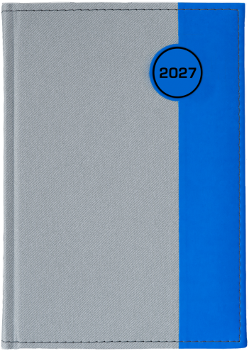 A5 dzienne 360 str. oprawy łączone - Koło - Popielaty E390 + Niebieski F961