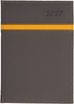 A5 dzienne 360 str. oprawy łączone - Passo poziome - Szary + Żółty