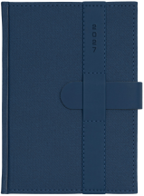 A5 dzienne 360 str. oprawy zamykane - Zamykanie NA PASEK - Granat E389 + Granat B041