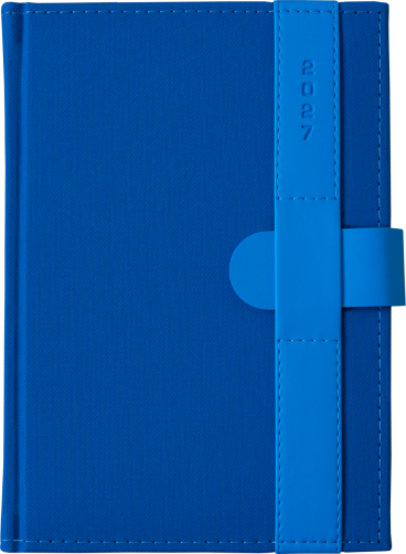 A5 dzienne 360 str. oprawy zamykane - Zamykanie NA PASEK - Niebieski F707 + Jasnoniebieski G393