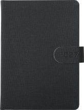 A5 dzienne 360 str. oprawy zamykane - Zamykanie NA MAGNES - Czarny/Nero