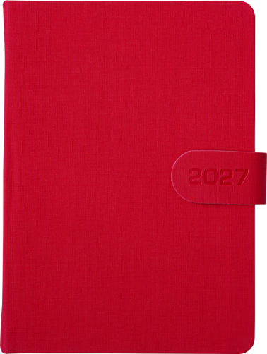 A5 dzienne 360 str. oprawy zamykane - Zamykanie NA MAGNES - Czerwień G389