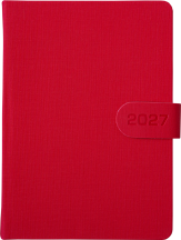 A5 dzienne 360 str. oprawy zamykane - Zamykanie NA MAGNES - Czerwień G389