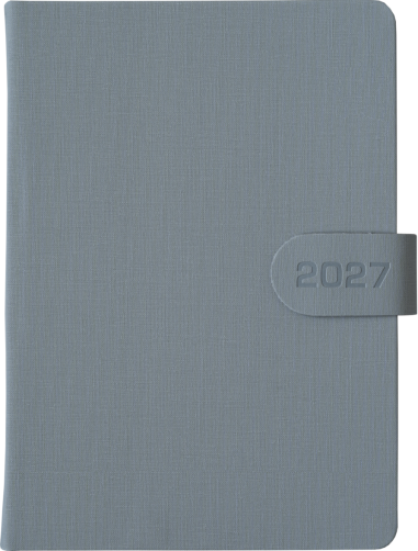 A5 dzienne 360 str. oprawy zamykane - Zamykanie NA MAGNES - Szary H213