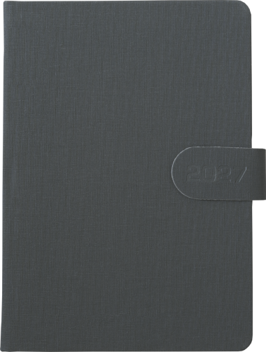 A5 dzienne 360 str. oprawy zamykane - Zamykanie NA MAGNES - Grafit B044