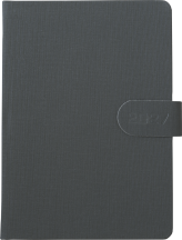 A5 dzienne 360 str. oprawy zamykane - Zamykanie NA MAGNES - Grafit B044