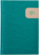 A5 dzienne 360 str. oprawy łączone - Łatka - Zieleń A838 + Beż E274