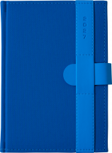 A5 dzienne 360 str. oprawy zamykane - Zamykanie NA PASEK - Niebieski F707 + Jasnoniebieski G393