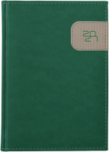 A5 dzienne 360 str. oprawy łączone - Łatka - Zieleń A838 + Beż E274