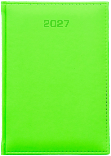 A5 dzienne 360 str. oprawy jednolite - Raso Fluo - Zieleń F284