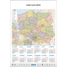 Kalendarz plakatowy MAPA POLSKI | B72