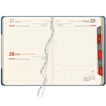 Kalendarz książkowy A5 dzienny METALIZOWANY GRANAT I SREBRO | KK08