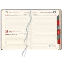 Kalendarz książkowy A5 dzienny AKSAMITNA CZERŃ | KK20