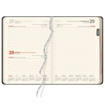 Kalendarz książkowy A5 dzienny KRUCZA CZERŃ I NIEBIESKI | KK31