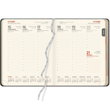 Kalendarz książkowy B5 dzienny METALIZOWANY GRAFIT  | KK37