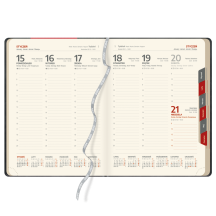 Kalendarz książkowy A4 dzienny METALIZOWANY GRAFIT  | KK47
