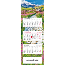 Kalendarz trójdzielny panoramiczny HALA GĄSIENICOWA | PAN97