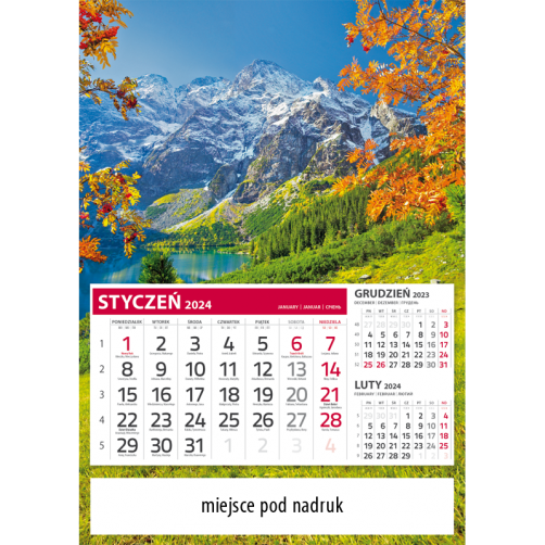 Kalendarz jednodzielny tani MORSKIE OKO | TT103